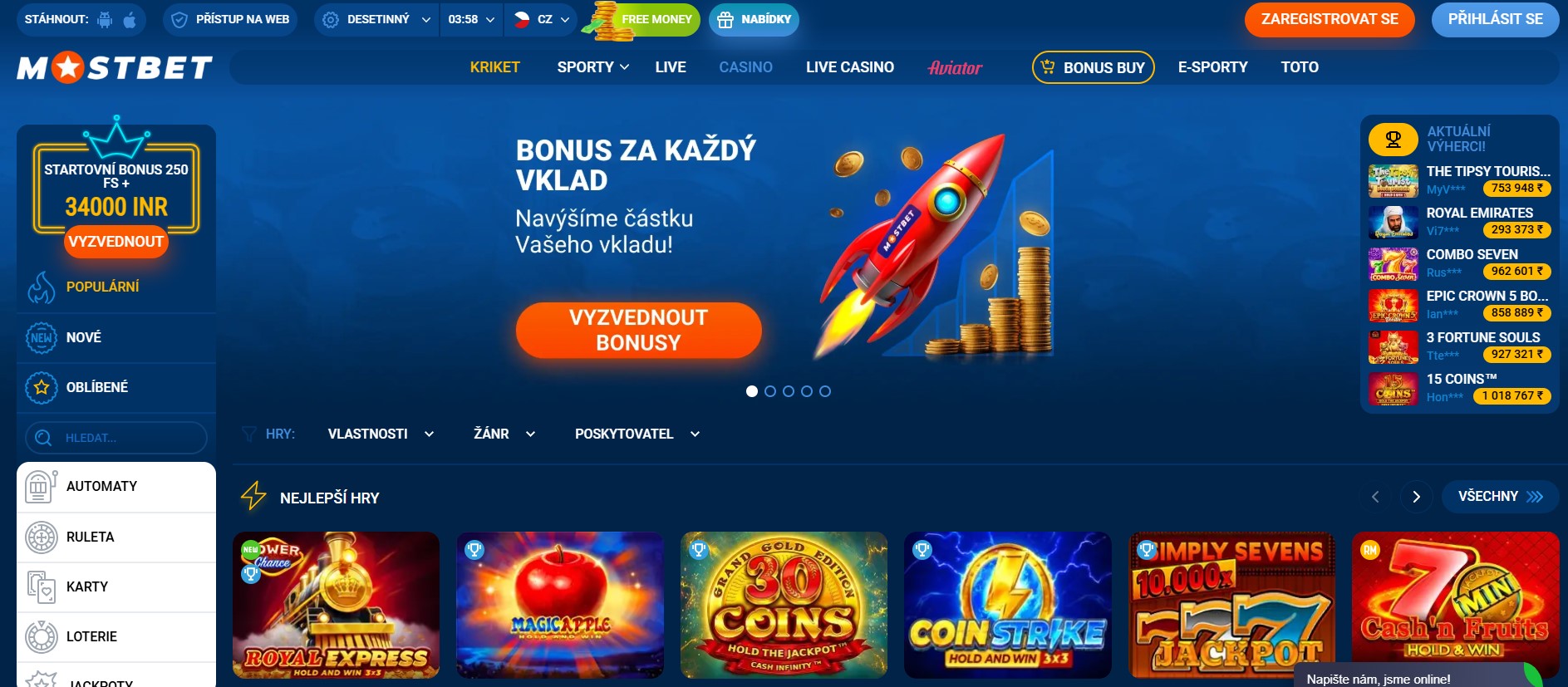 mostbet game