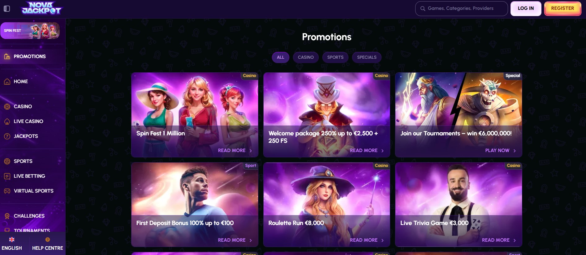 Další akce v Novajackpot